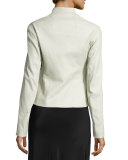 Tripton Leather Zip Jacket, Cream