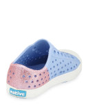 Jefferson Waterproof Glitter-Trim Low-Top Shoe, Purple/Pink, Youth