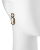 Chatelaine Double Drop Earrings in Gold with Diamonds
