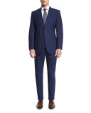 Taylor Striped Two-Piece Wool Suit, Navy
