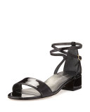 Peewee Patent City Sandal, White
