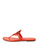 Miller Leather Logo Sandal, Poppy Red