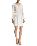 Lace Long-Sleeve Dress, Off White
