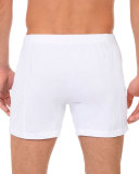 Pima Cotton Knit Boxer, White