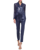 Melvin Slim-Leg Ankle Pants, Indigo
