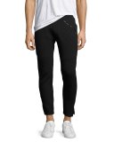 Neoprene Biker Sweatpants, Navy