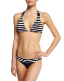 Striped Halter Bikini Swim Top