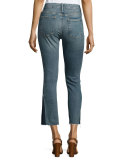 Le Crop Mini Boot-Cut Gusset Jeans, Austin