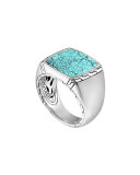 Silver & Turquoise Signet Ring