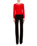 Woodward Triangle-Cutout Sweater, Tango