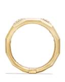 Stax Narrow Ring with Diamonds in 18K Gold, Size 6