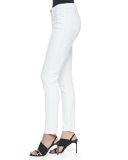 Azella Cropped Skinny Jeans, White