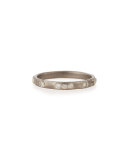 Scattered Diamond Silver Stacking Ring