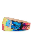 Men's Tie-Dye Leather Belt, Multicolor