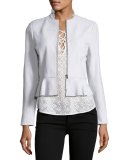 Florence Embroidered Lace-Up Top