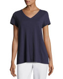 Short-Sleeve V-Neck Jersey Tee