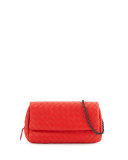 Intrecciato Mini Chain Crossbody Bag, Red