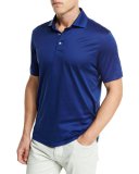 Jersey Polo Shirt, Navy Blue