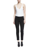 Slim Cropped Ponte Pants