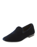 Bray Velvet Smoking Loafer, Twilight