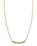 18k Glamazon Stardust Smile Bar Necklace with Blue Sapphires
