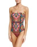 Mosaic Bandeau One-Piece Swimsuit