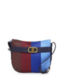 Gemini Link Belted Striped Shoulder Bag, Toba/Mer/Mac/Fres