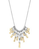 Bamboo 18K & Brushed Silver Dangling Pendant Necklace