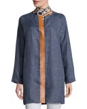 Berkeley Printed Topper Jacket, Double Cloth