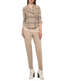 Manuela Stretch-Cotton Pants, Camel