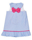 Sleeveless Floral Corduroy Sundress, Blue, Size 2T-6