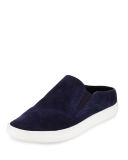 Verrell Suede Open-Back Skate Sneaker, Woodsmoke