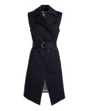 SoCal Stretch Trench Vest, Navy