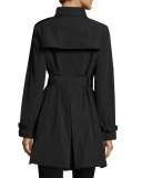 Belted Tech-Fabric Trenchcoat