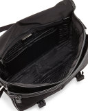 Large Nylon Messenger Bag, Black