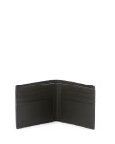 London Bicolor Leather Wallet, Charcoal