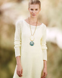 Shaker-Knit Organic Linen Sweater