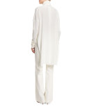 Anson Stretch Flare-Leg Pants, Ivory