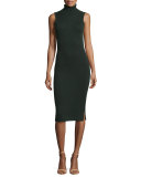 Sleeveless Cashmere Turtleneck Dress