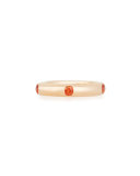 18K Rose Gold Ring with Orange Sapphires, Size 5.5