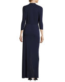 Salsa Matte Jersey Maxi Dress, Blue