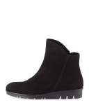 Jade Suede Comfort Ankle Boot, Black