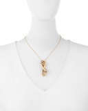 14K Rose Gold Serpent Pendant Necklace