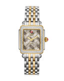 16mm Deco Cocoa Mosaic Diamond Watch Head, Two-Tone