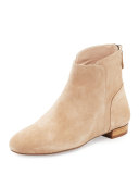 Myth Suede Flat Bootie, Flesh