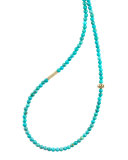 Icon Beaded Turquoise Station Necklace, 34"