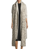 Long Ribbed Melange Sequined Scarf, Seasalt