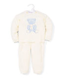 Cashmere Two-Piece Pajama Set, Size 3-12 Months