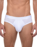 Pima Contour Stretch Briefs, White