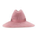 Requiem Handmade Wool Wide-Brim Fedora Hat, Dusty Rose